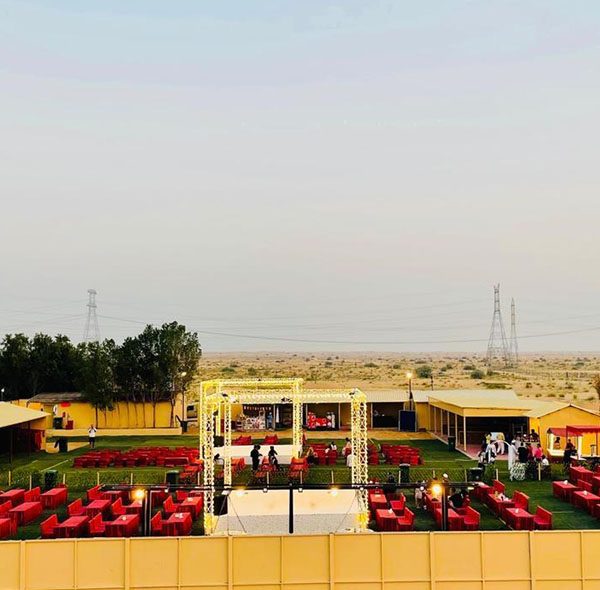 Royal Club Tourism desert camp seen from above